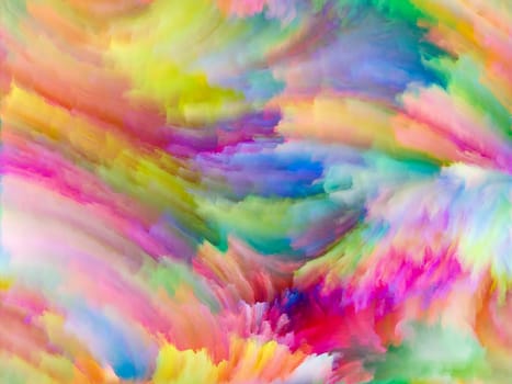 Color Texture series. Design composed of digital paint and fractal clouds as a metaphor on the subject of dynamic backgrounds and dimensional backdrops