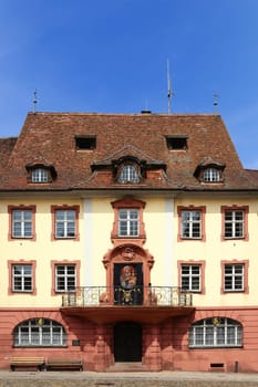 Former town house and today's city combing shop on the market square in Endingen am Kaiserstuhl