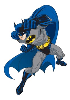 Batman retro vintage illustration power hero