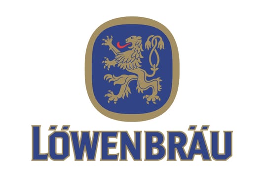 lowenbrau bavarian beer illustration logo