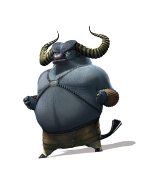 Master Storming Ox kung fu panda illustration cartoon warrior