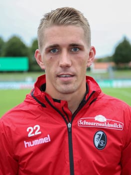Nils Petersen (SC Freiburg at the DFB-Pokalspiel 2017/18 VfB Germania Halberstadt - SC Freiburg on 12.08.2017