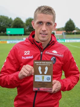 Nils Petersen (SC Freiburg at the DFB-Pokalspiel 2017/18 VfB Germania Halberstadt - SC Freiburg on 12.08.2017
