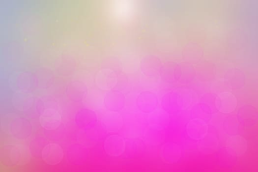 Bright shiny blurred pink magenta pastel bokeh background with circles.