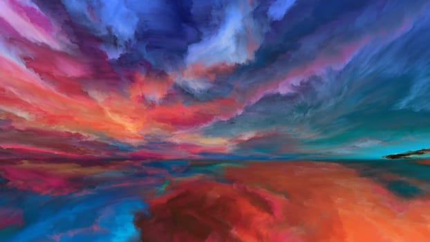 Inner World series. Interplay of digital colors on the subject of Universe, Nature, creativity and imagination