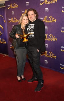 Michaela Schaffrath,Carlos Anthonyo,. Red carpet at benefit concert ALADDIN & FRIENDS IN CONCERT at Neue Flora,Hamburg