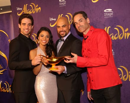 Philipp Buettner,Myrthes Monteiro,Kristofer Weinstein Storey,Alexander di Capri,. Red carpet at benefit concert ALADDIN & FRIENDS IN CONCERT at Neue Flora,Hamburg