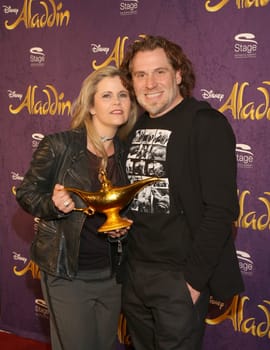 Michaela Schaffrath,Carlos Anthonyo,. Red carpet at benefit concert ALADDIN & FRIENDS IN CONCERT at Neue Flora,Hamburg