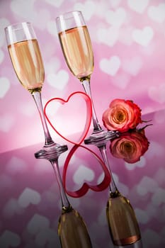 Love, Valentine's day concept, heart background