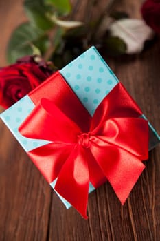 Valentines day heart and gift box