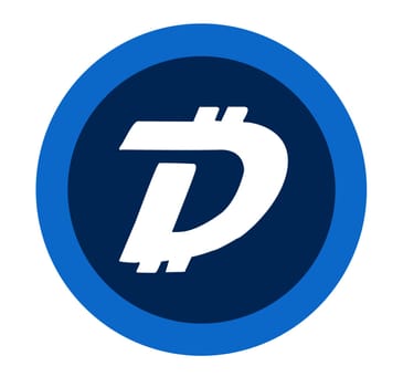 DigiByte crypton coin currency illustration