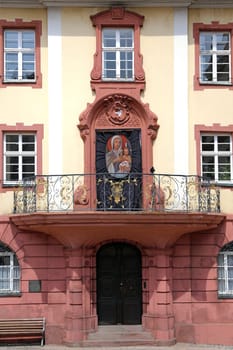 Portal former town house and today's city combing shop in Endingen am Kaiserstuhl