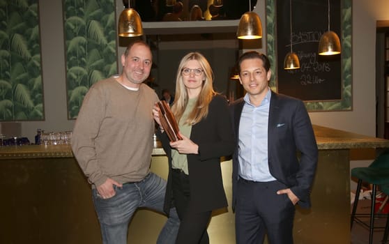 Tim Becker,Sarah Zirpins und Tomas Benakovic (Bastion Geschaeftsfuehrung). BASTION Restaurant Eroeffnung im Museum für Hamburgische Geschichte in Hamburg