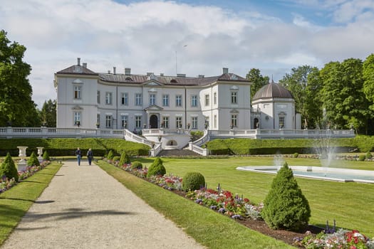 PALANGA, LITHUANIA - JULY 05, 2017: Beautiful Palanga Amber Museum in Tiskeviciai Palace and Botanical Garden in Palanga, Lithuania.