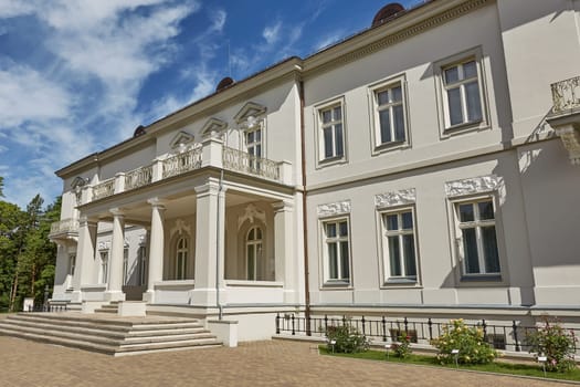 PALANGA, LITHUANIA - JULY 05, 2017: Beautiful Palanga Amber Museum in Tiskeviciai Palace and Botanical Garden in Palanga, Lithuania.