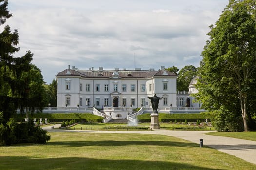 PALANGA, LITHUANIA - JULY 05, 2017: Beautiful Palanga Amber Museum in Tiskeviciai Palace and Botanical Garden in Palanga, Lithuania.