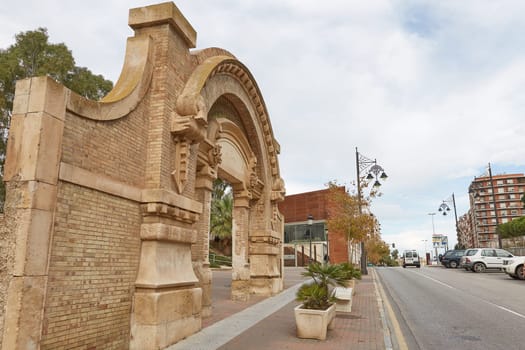 CARTAGENA, SPAIN - APRIL 11, 2017: Ancient remains in downtown area of Cartagena, located in area of Murcia in Spain.