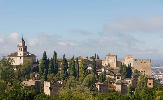 Ancient arabic fortress of Alhambra, Granada, Spain.
