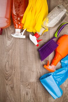 Set of cleaning products