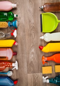 Assorted cleaning products