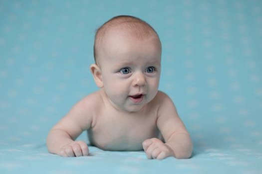 Crawling baby boy