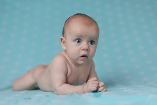 Crawling baby boy