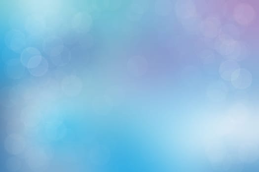 Abstract blue purple white pastel bokeh background with blur bokeh circles.