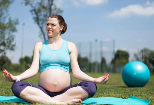 Pregnant woman yoga