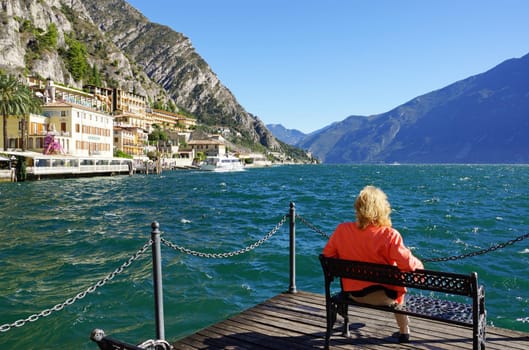 Lake Garda in Italy near Limone