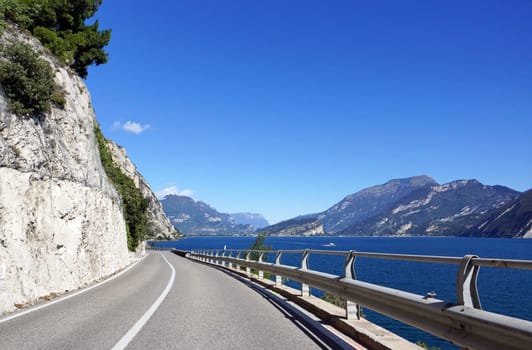 Road on Lake Garda in Italy