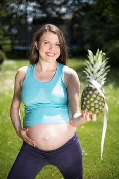 Gym fitness,Pregnant woman, healthy lifestyle concept
