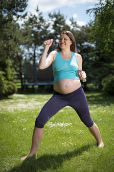 Gym fitness,Pregnant woman, healthy lifestyle concept