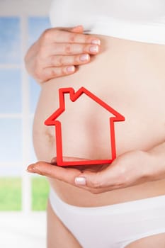 Happy pregnant woman