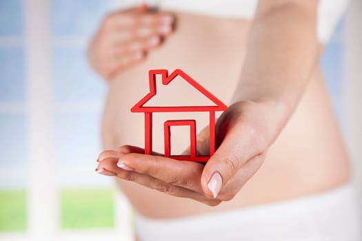 Happy pregnant woman