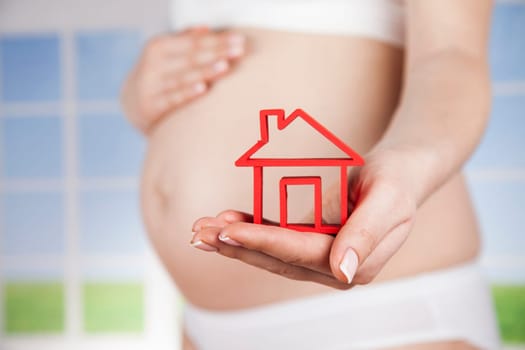Happy pregnant woman