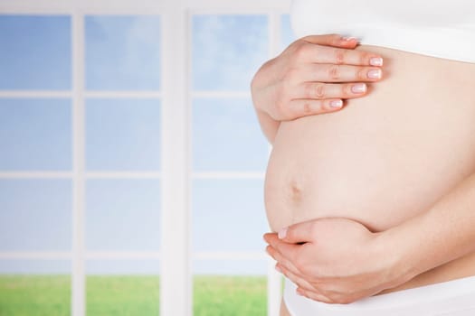Pregnant Woman Belly, Beautiful mom