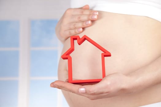 Happy pregnant woman