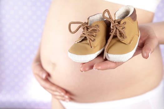 Happy pregnant woman