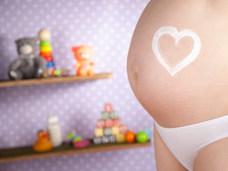 Beautiful Pregnant Woman belly