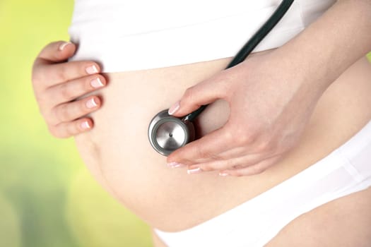 Pregnant Woman Belly, Beautiful mom