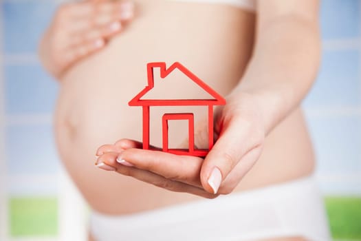 Happy pregnant woman