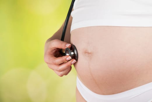 Pregnant Woman Belly, Beautiful mom
