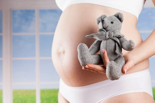 Happy pregnant woman