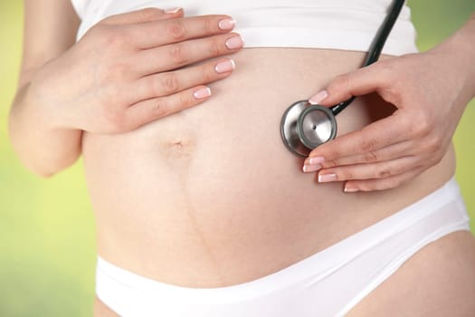 Pregnant Woman Belly, Beautiful mom