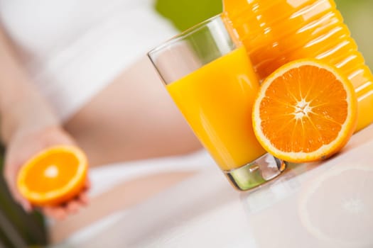 Pregnancy, healthy food and people concept