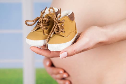 Happy pregnant woman