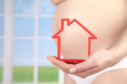 Happy pregnant woman