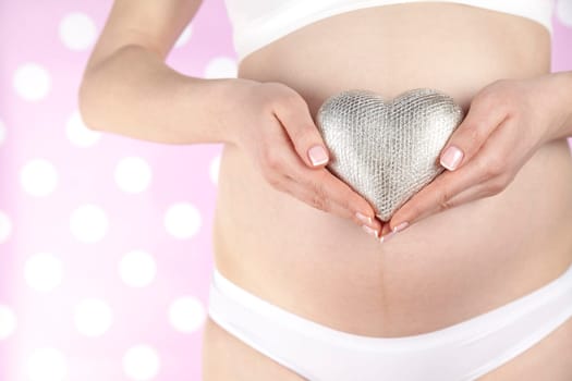 Close up of a cute pregnant belly