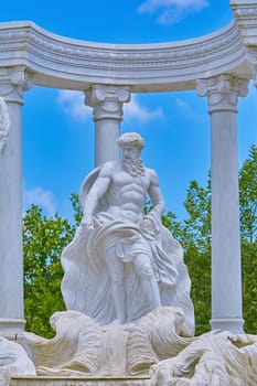 Statue of Poseidon between the Columns