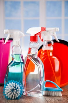 Assorted cleaning products